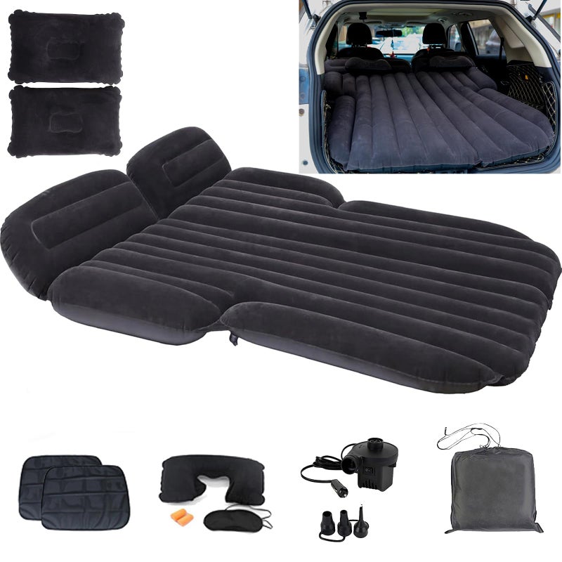 Onirii Inflatable SUV Air Mattress,Thickened Flocking Inflatable Car Camping Travel Air Mattress with 2 Pillows & Air Pump,Portable Car Sleeping Bed for SUV|MPV|Minivan - Image 1